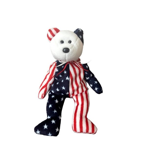 Ty Americana bears Lot of 3 Red White Blue July 4th Patriotic - Picture 13 of 16